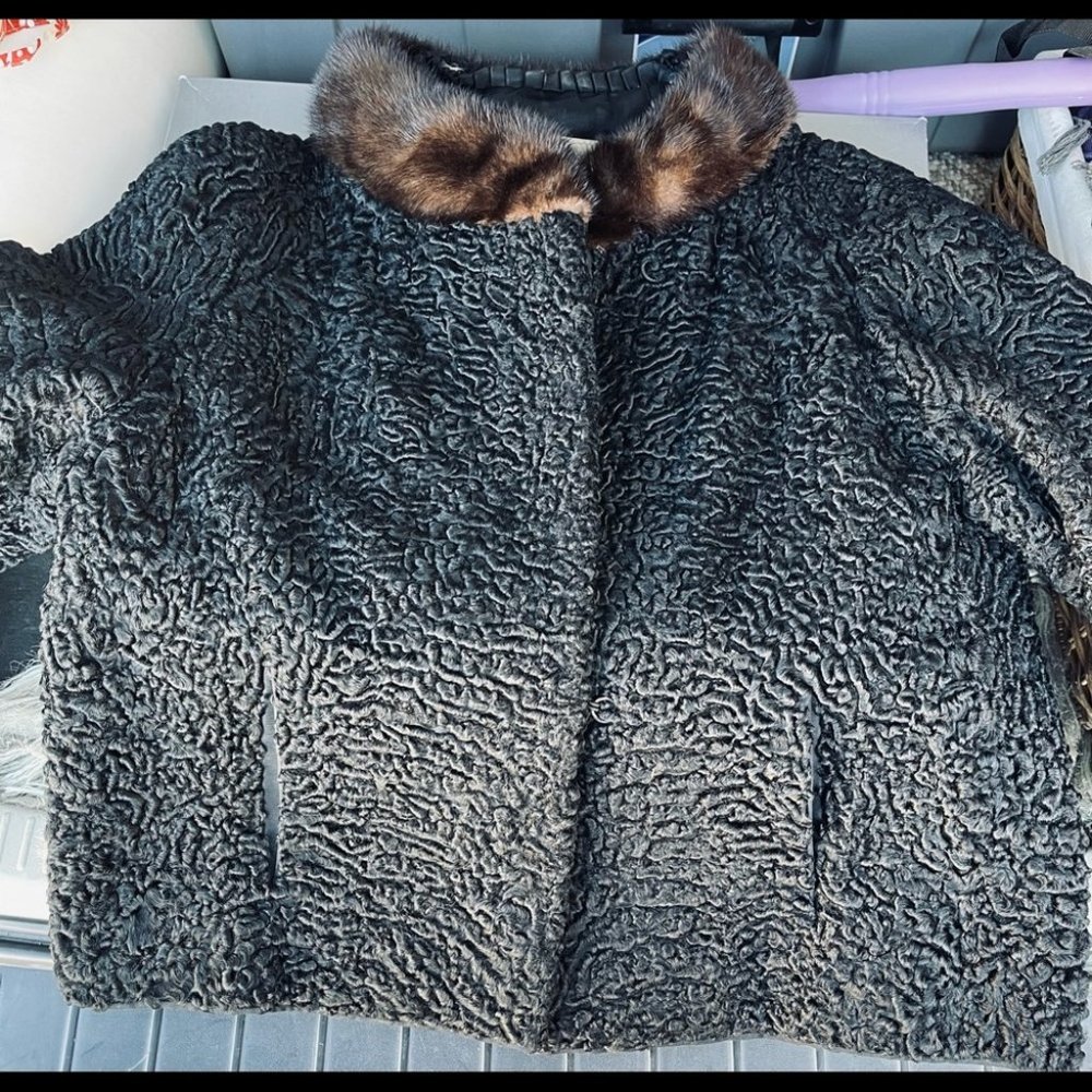 Vintage Plymouth Fur Company Lamb &  Fur Persian coat